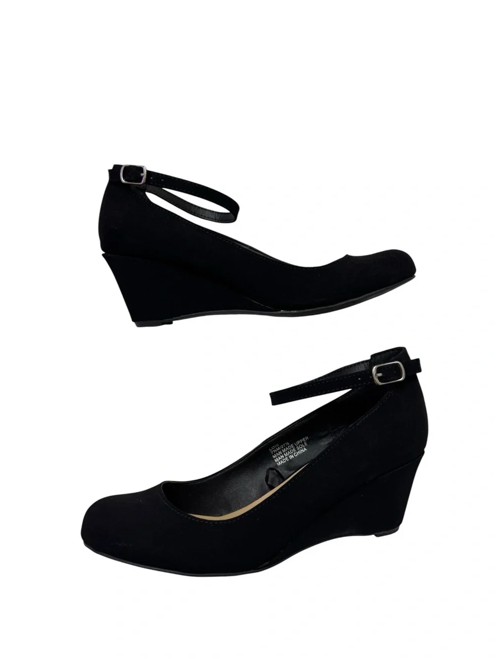 Black Mini Wedge Heels